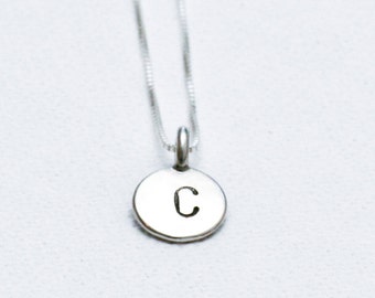 Sterling silver initial necklace