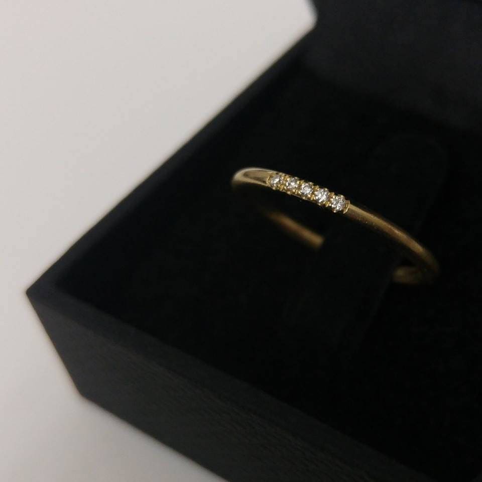 Thin Gold Wedding Band Classic Gold Wedding Band Delicate Etsy