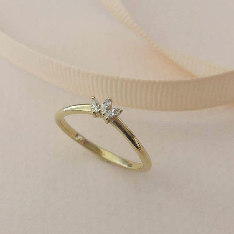 Topaz engagement ring set, unique imperial topaz ring, emerald cut ring, alternative engagement ring imagem 3