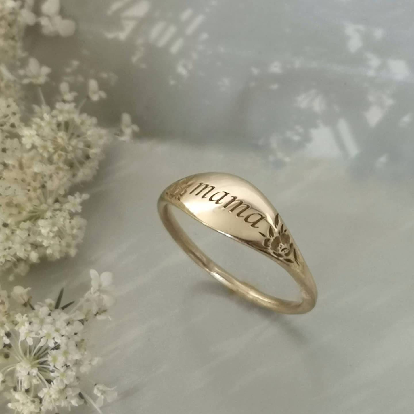 Mama signet best sale ring