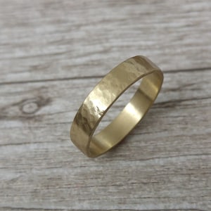 Men's gold wedding band, gold hammered wedding band, 14k gold men wedding ring, hammered texured wedding ring, wedding band for him