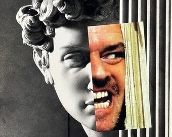 The Shining - Stephen King Halloween Jack Nicholson Marble Medici Statue Michelangelo Collage Loose Print