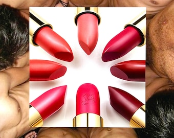 Boys - Lipstick Circle Loose Print Photography Collage