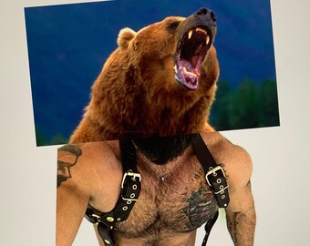 Bear Harness - Hairy Chest Leather Tatts