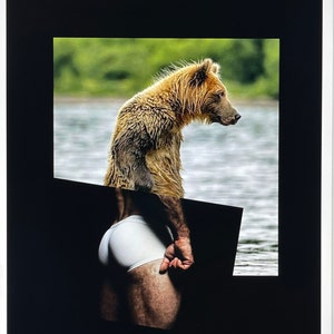 Tighty Whities - Underwear Briefs Hairy Bear Cub Den Fun LGBTQ Color Collage Loose Print Photography