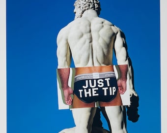 Just The Tip!  Mounted Color Collage Print