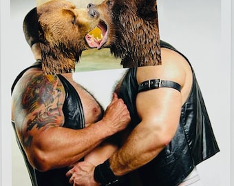 Leather Bears Kissing