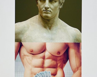 Money Collage Print: Benjamins, Stripper Art