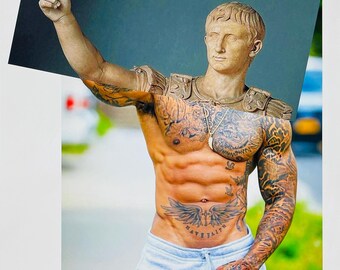 Caesar! Tattoo LGBTQ Color Loose Print Photography Collage