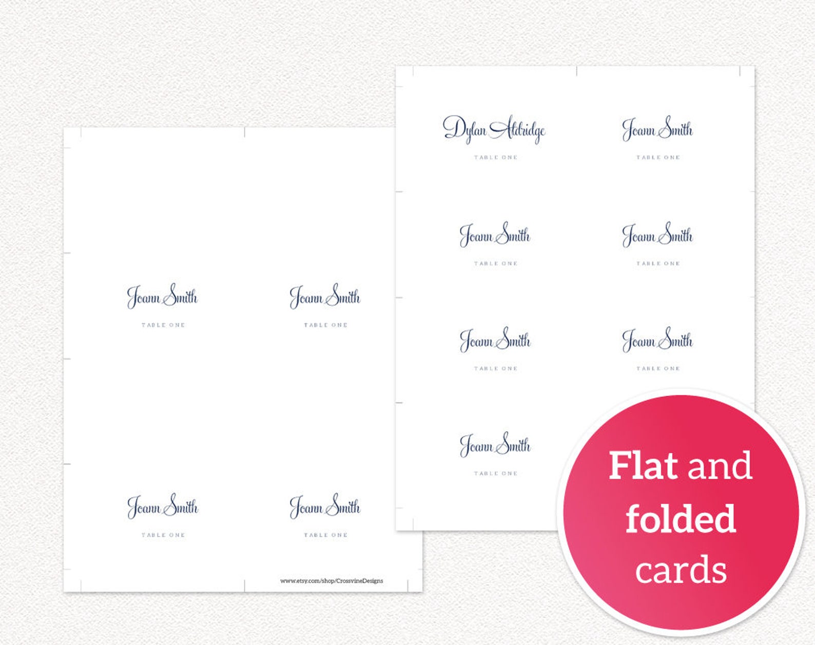 Place Card Template Editable Instant Download DIY Printing - Etsy