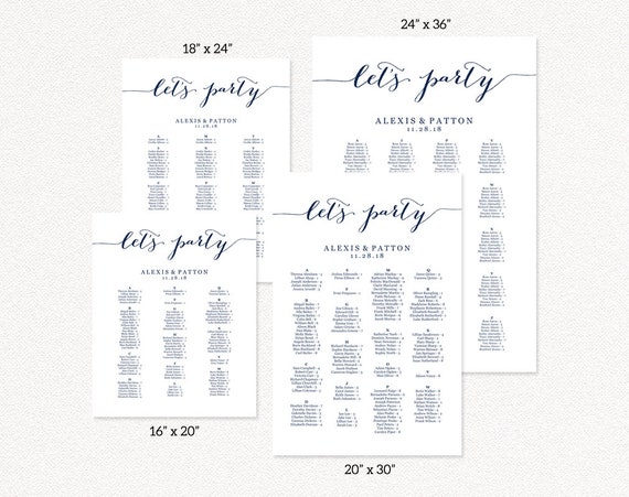 Seating Chart Alphabetical