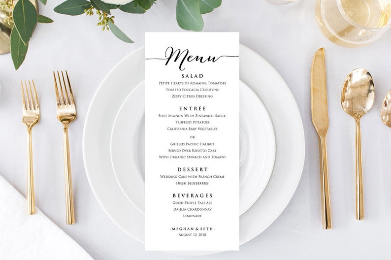 Menu Cards Menu Template Menu Wedding Wedding Menu Cards Wedding Menu Printable Dinner Menu Lunch Menu Wedding Menu Template