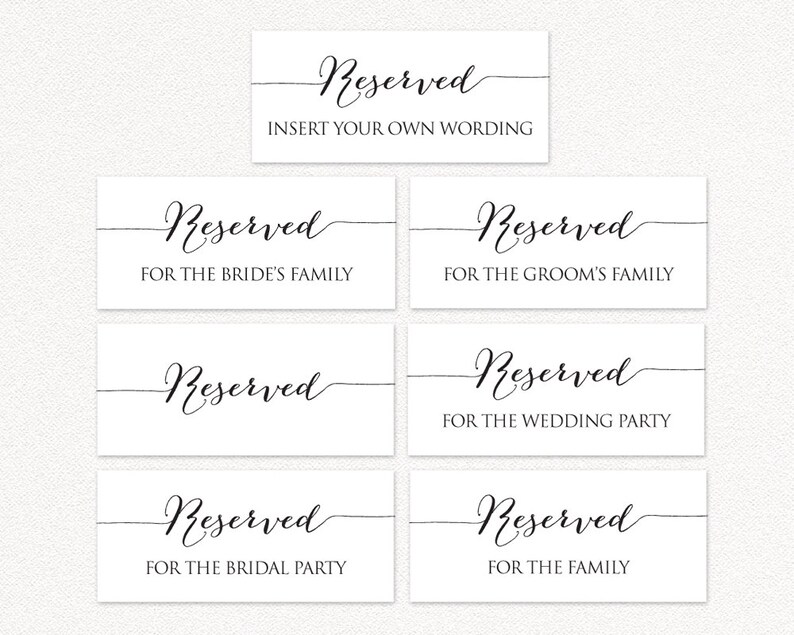 Printable Reserved Marriage Signs and symptoms, Reserved Desk Signs and symptoms, Wedding ceremony Printables, Marriage Reception Symptoms, PDF Quick Down load picture about Printable Reserved Table Signs called Printable Reserved Wedding ceremony Indicators, Reserved Desk Signs or symptoms, Marriage Printables, Marriage ceremony Reception Signs and symptoms, PDF Fast Down load
