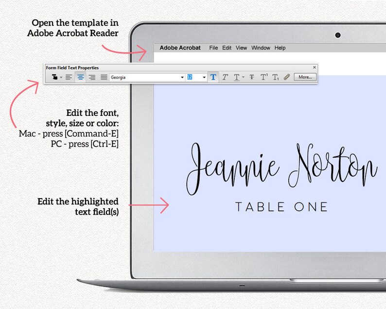 Place Cards With Meal Icon Place Card Template Place Cards Wedding Place Cards Printable Place Cards with Meal Choice Escort Cards