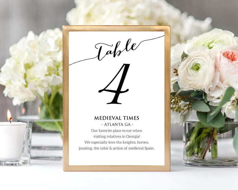 tables 1 40 fun facts printable templates table numbers etsy