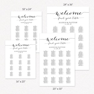 Seating Chart, Seating Chart Wedding, Alphabetical Seating Chart Template, Seating Chart Poster, Seating Chart Board, Wedding Seating Sign image 4