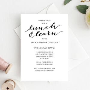 Lunch & Learn Invitation, Lunch and Learn Invitation, Lunch Invitation