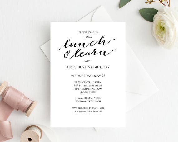 lunch learn invitation lunch and learn invitation lunch etsy