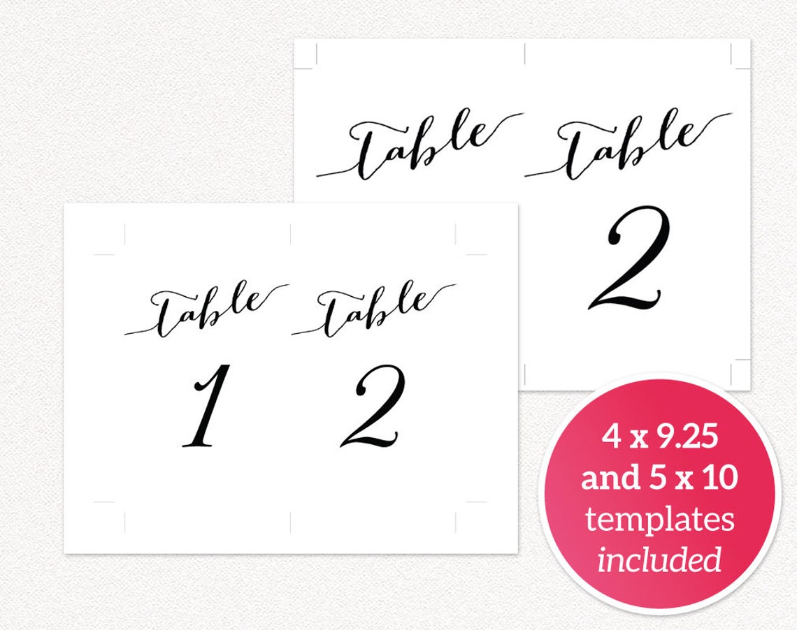 150 Table Numbers Printable Table Numbers Wedding Table Etsy