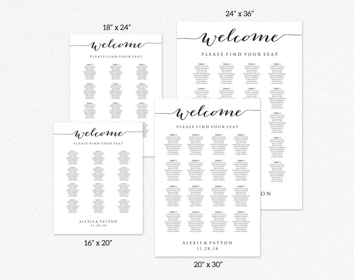 Wedding Seating Chart Seating Chart Poster Seating Chart Etsy