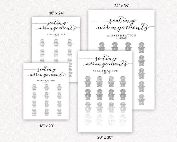 Seating Arrangement Chart