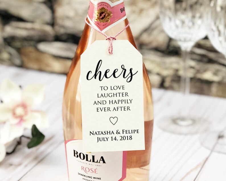 Wine Favor Tags Cheers Tag Printable Wedding Favors Etsy