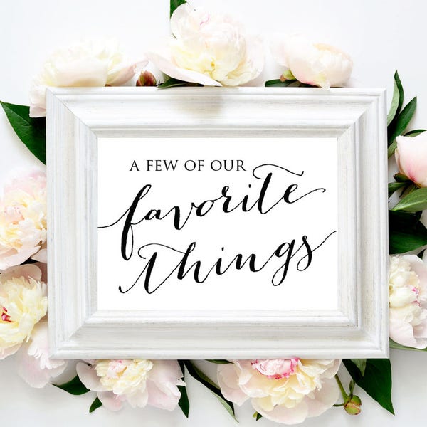 A Few of My Favorite Things Printable Etsy