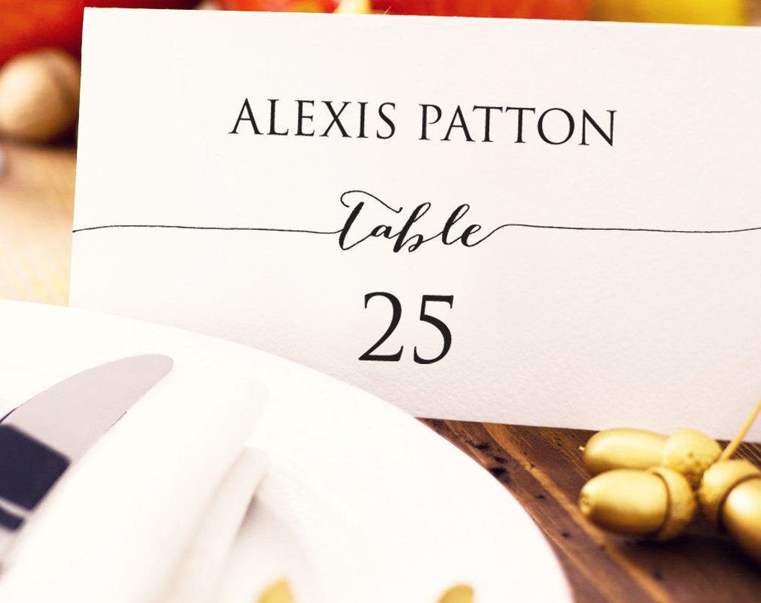 Place Cards Template Wedding Place Cards Wedding Place Card Etsy