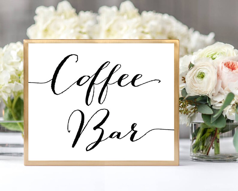 Coffee Bar Sign Coffee Bar Decor Wedding Coffee Bar Wedding Etsy