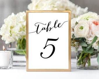1-50 Table Numbers Printable, Table Numbers Wedding, Table Numbers Cards, Table Numbers Framed, Table Numbers Template,Wedding Table Numbers
