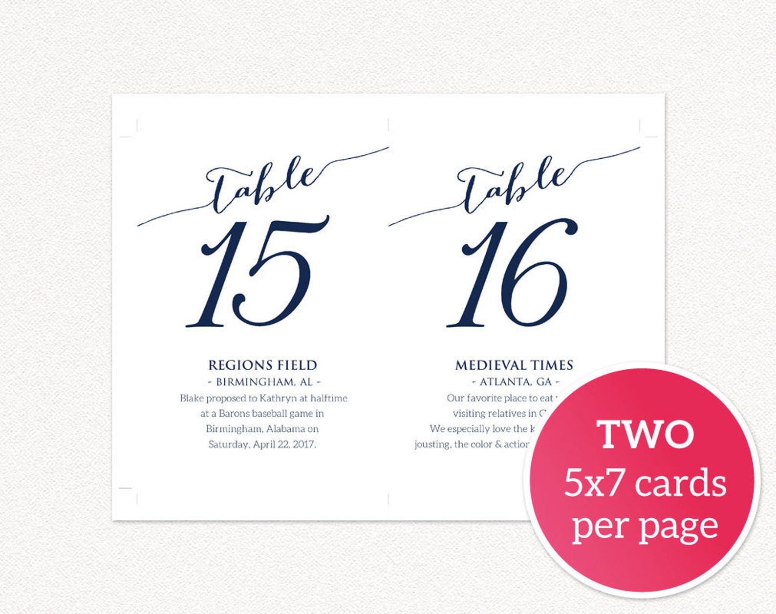 Tables 1 40 Fun Facts Printable Templates Table Numbers Etsy
