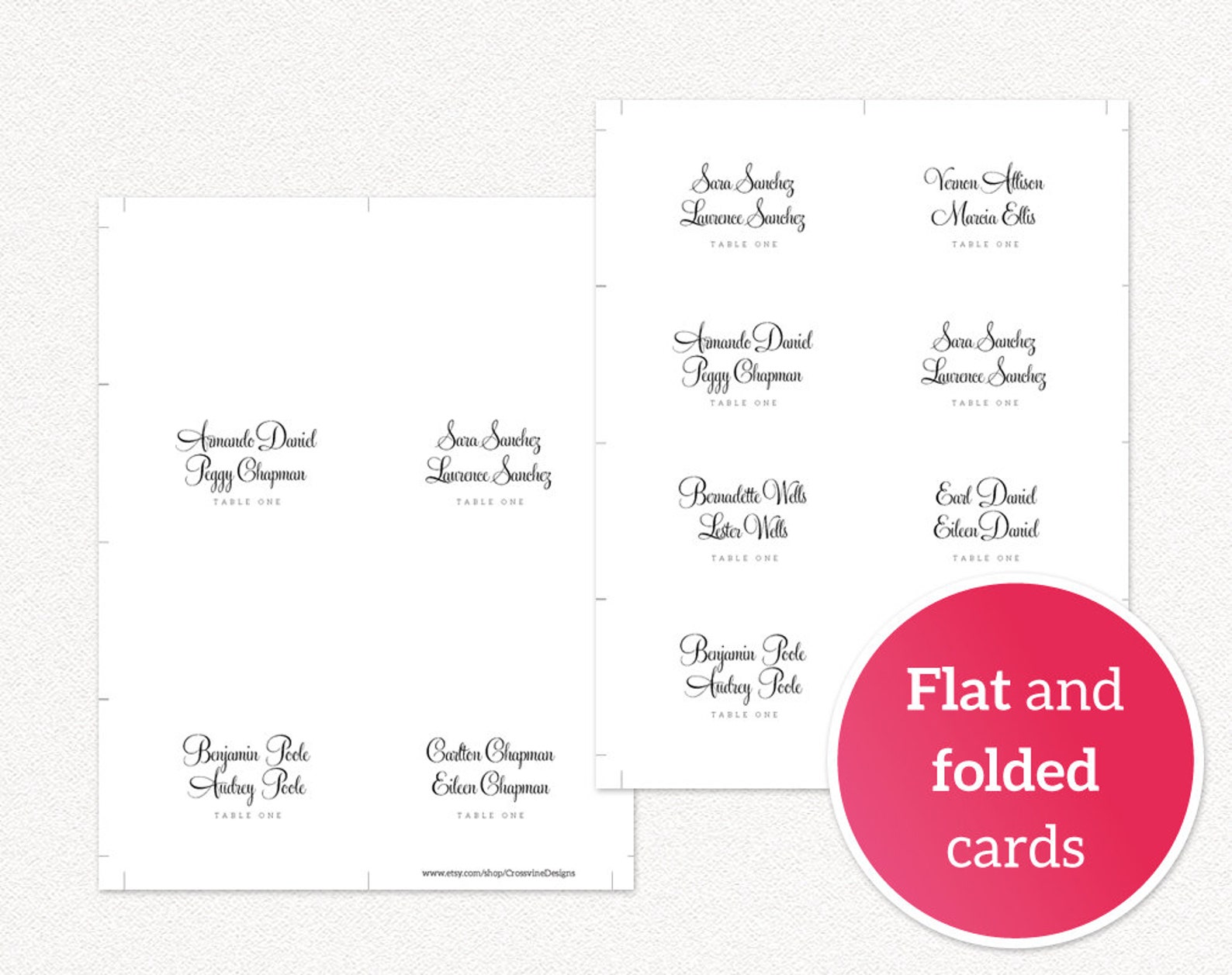 Place Cards Template Wedding Place Cards Wedding Place Card Etsy