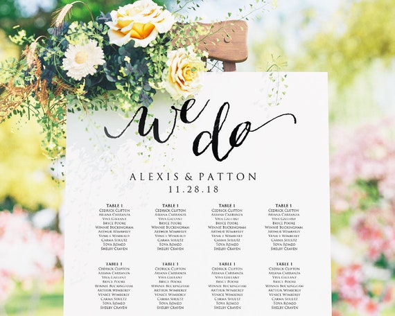 How To Make A Wedding Seating Chart Poster