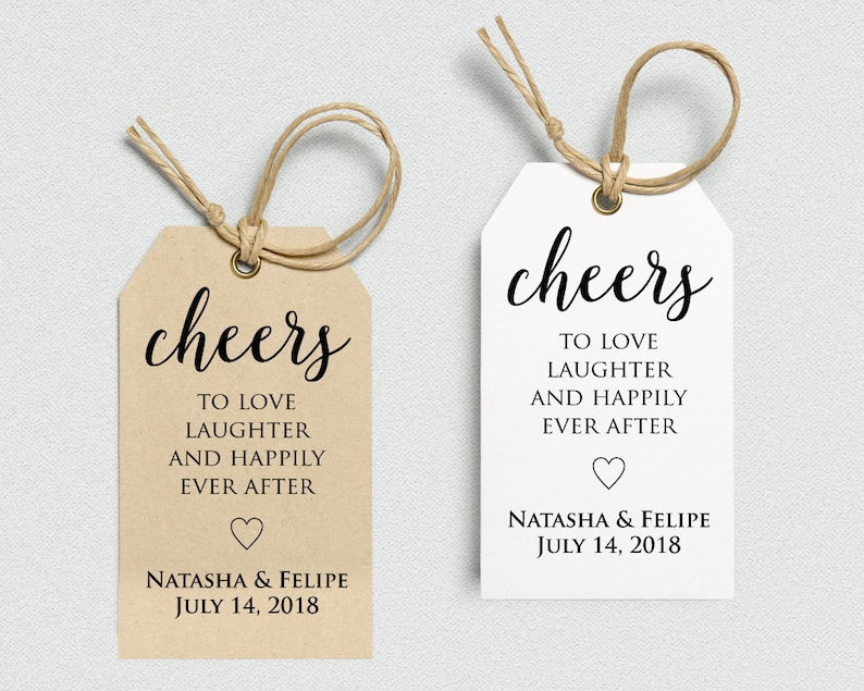 Wine Favor Tags Cheers Tag Printable Wedding Favors - Etsy