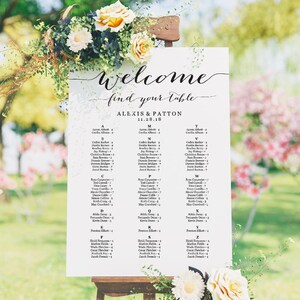 Seating Chart, Seating Chart Wedding, Alphabetical Seating Chart Template, Seating Chart Poster, Seating Chart Board, Wedding Seating Sign image 3