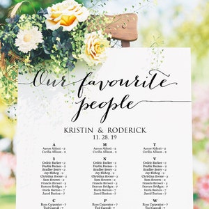 43++ Seating chart wedding poster