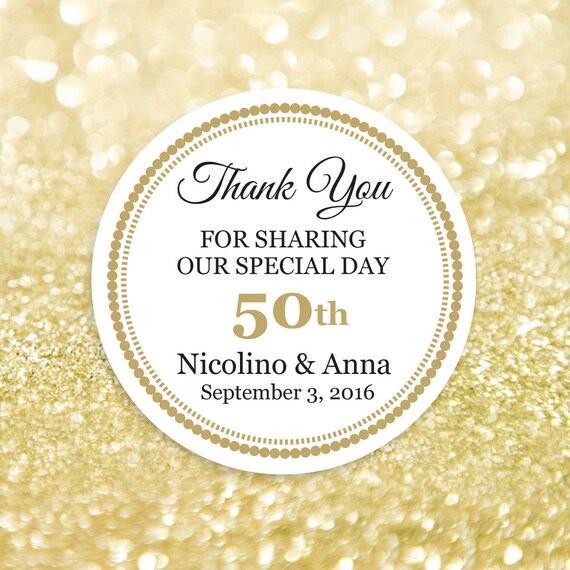 anniversary thank you label template editable printable round etsy