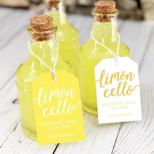 Limoncello Favor Tags, Limoncello Favors, Limoncello Tags, Limoncello Labels, Limoncello Bottle, Limoncello Wedding Favor, Alcohol Favors