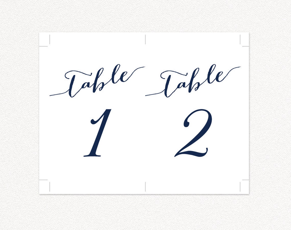 1-40 Table Numbers Printable Template in TWO Sizes Wedding - Etsy