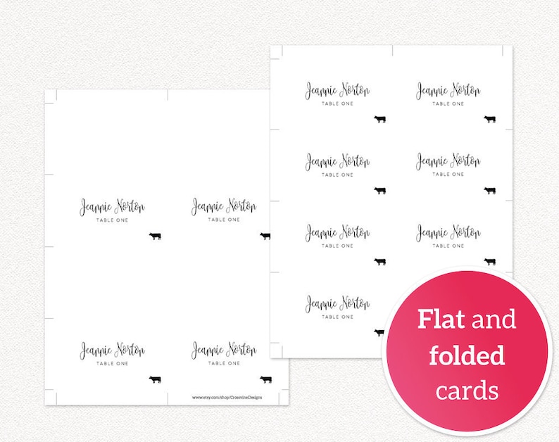 Place Cards With Meal Icon Place Card Template Place Cards Wedding Place Cards Printable Place Cards with Meal Choice Escort Cards