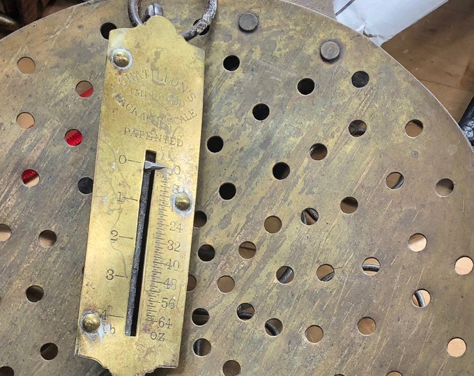 Vintage Scale Hook, Package Scale, Decorative Brass Scale Fishing