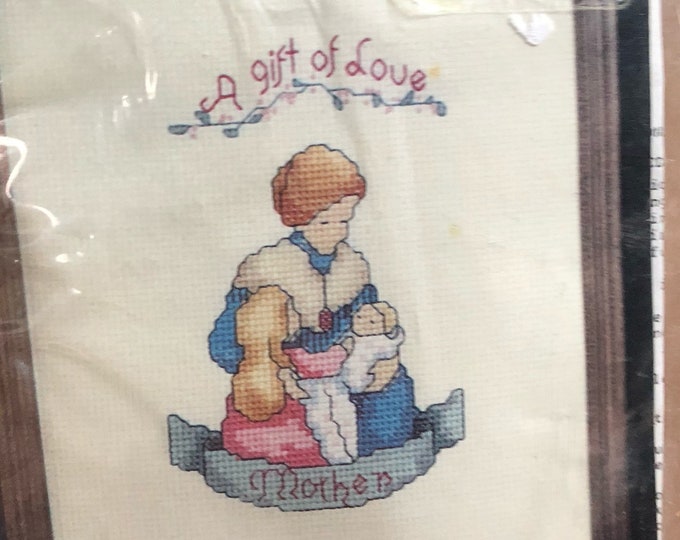 Mother’s Day Gift, Counted Cross Stitch Mother Gift, A Gift of Love