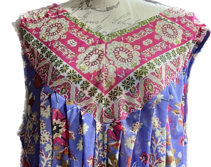 Colorful Summer Shirt, Women’s Boho Blouse, Casual Comfortable Top