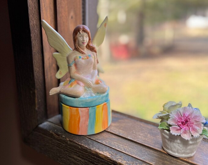 Fairy Jewelry Box, Treasure Storage, Keepsake Trinket Box