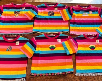 Rainbow Tee Shirt, Pride Parade Crop Top, LGBTQ Pride Unisex Summer T Shirt