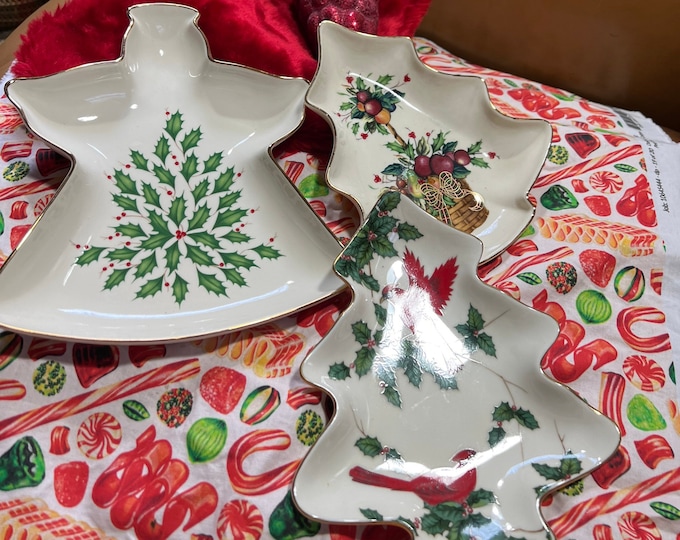 Lenox Christmas Serving Plates, Holiday Trees and Angel Bowl, Hostess Gifts