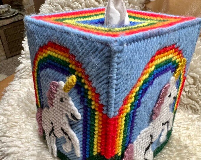 Unicorn Tissue Holder, Rainbow Home Decor, Gift for Anyone