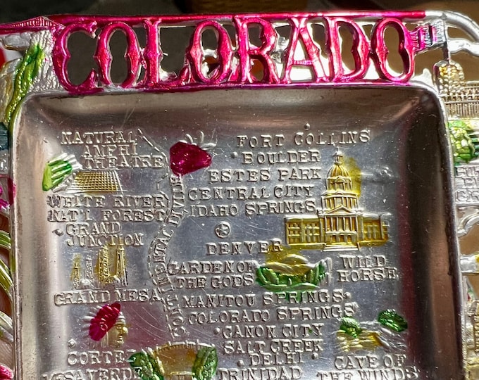 Colorado Vintage Souvenirs,  Miniature Collectible Trays,