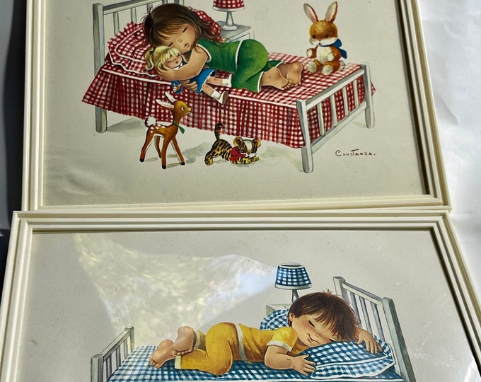 Vintage Wall Hangings, Children’s Room Pictures, Bedroom Decor