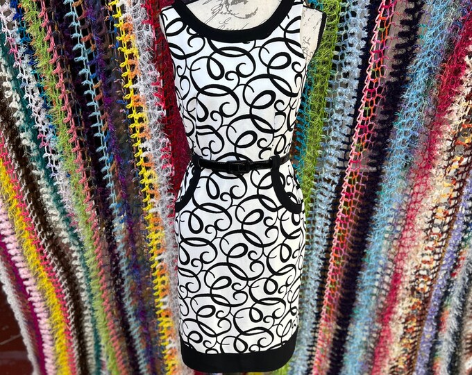 Black and White Dress, Summer Womenswear Fashion, Abstract Pattern